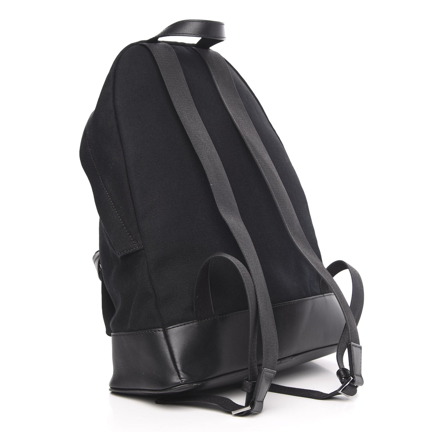 Calfskin Canvas Navy Backpack Black