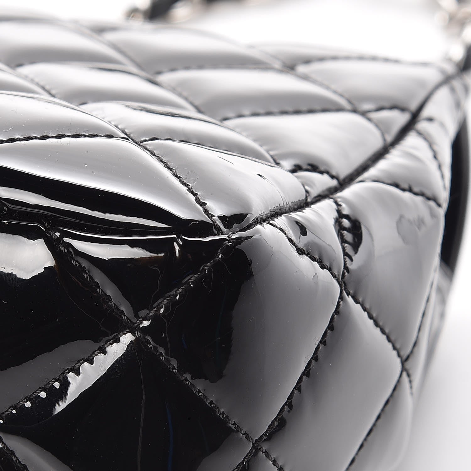 Chanel Patent Quilted Large Coco Shine Flap Black 11 of 11