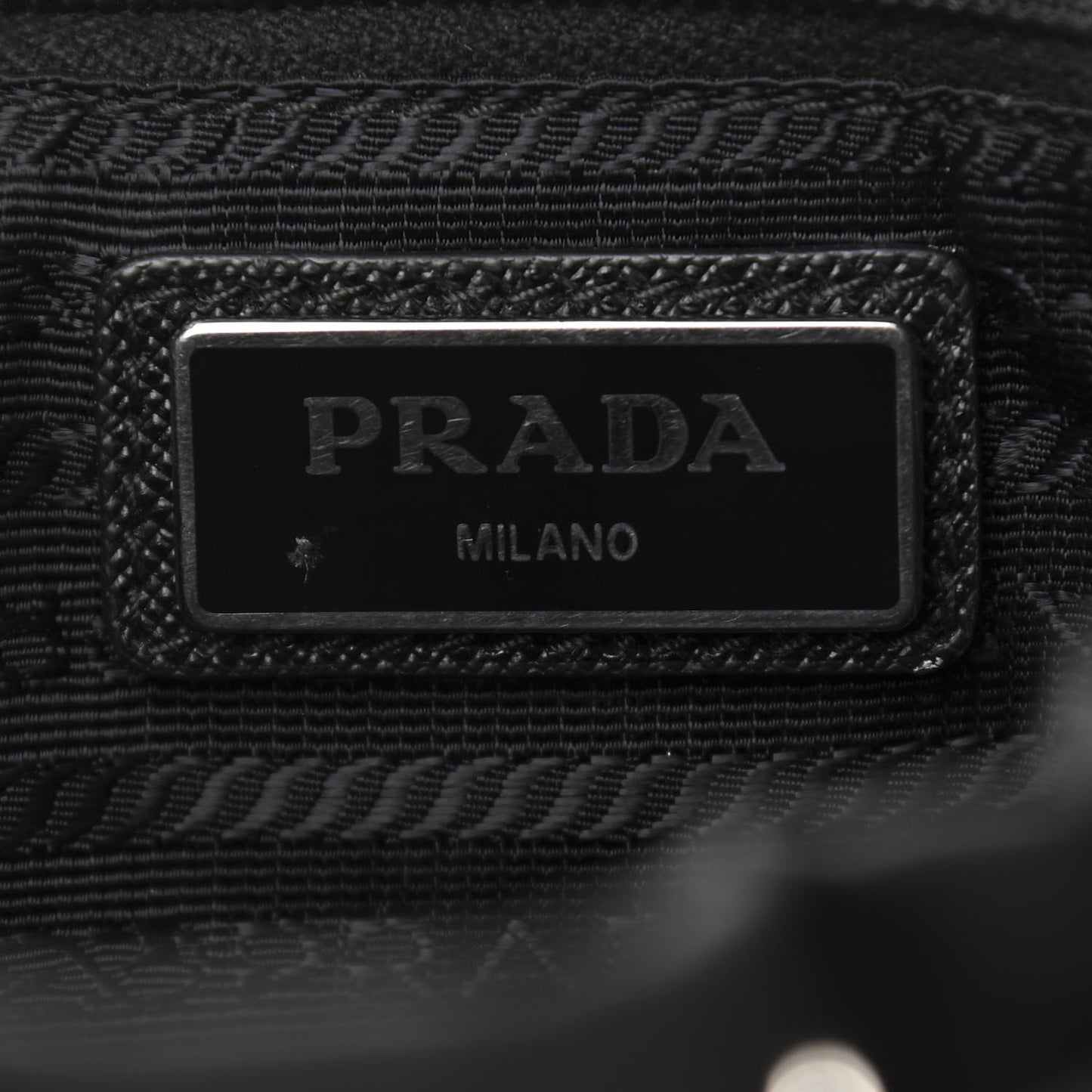 Tessuto Nylon Saffiano Vela Quilted Backpack Black