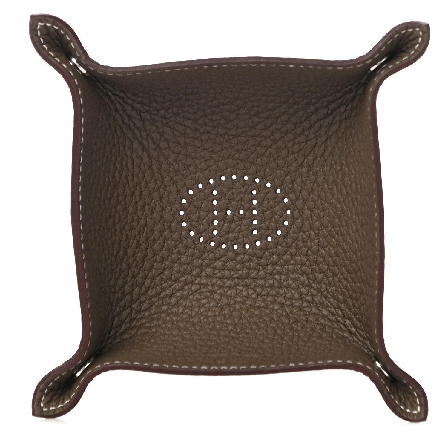 Hermes Taurillon Clemence Mini Mises et Relances Change Tray Etoupe 1 of 10