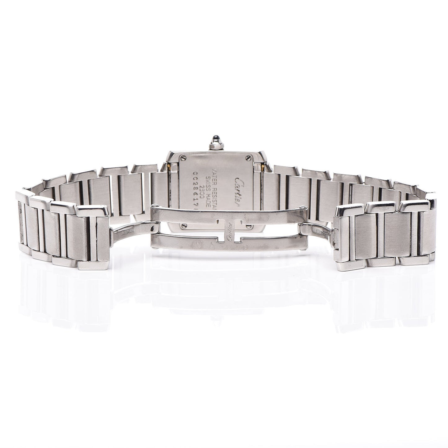 Stainless Steel 20mm Tank Francaise Quartz Watch