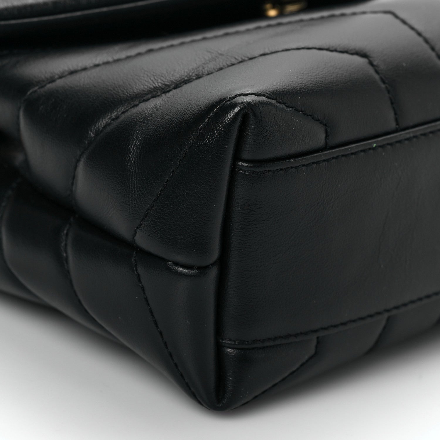 Saint Laurent Calfskin Y Quilted Monogram Toy Loulou Crossbody Bag Black 7 of 9