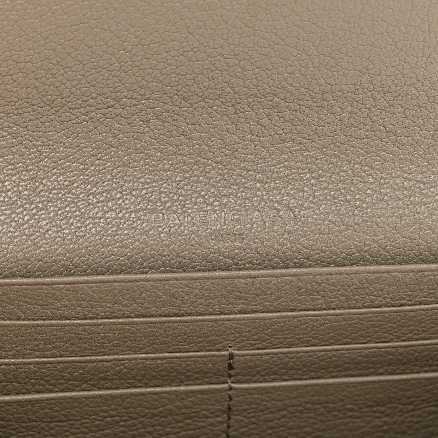 Balenciaga Chevre Gold Metallic Edge Hardware Zip Around Wallet Gris Taupe 6 of 8