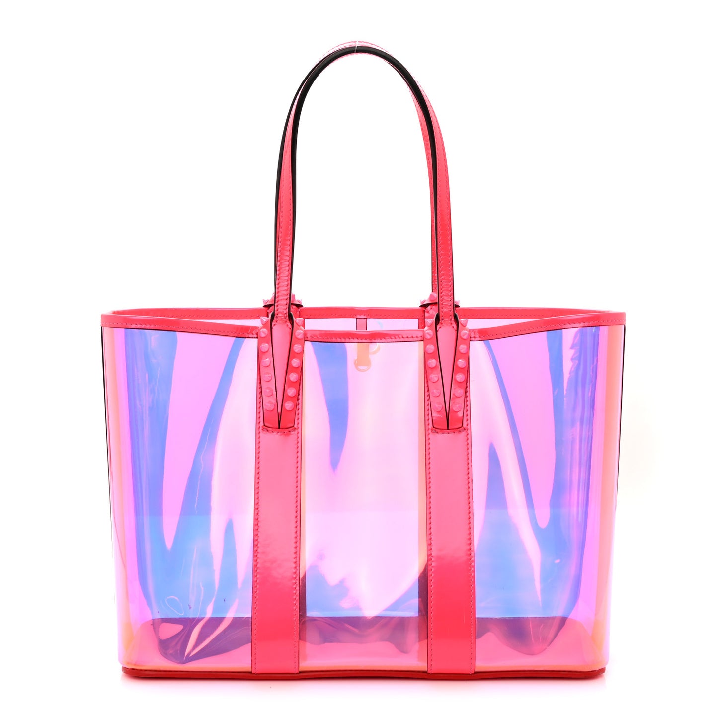 PVC Spikes East West Cabata Tote Pink