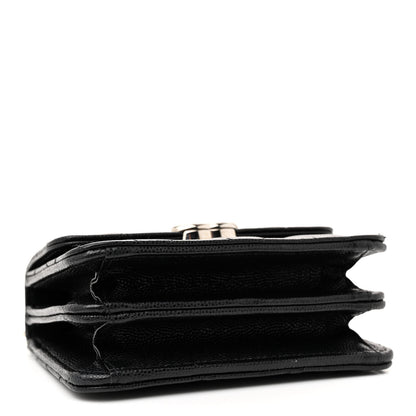 Chanel Caviar Quilted Pick Me Up Clutch With Chain Black 4 of 12
