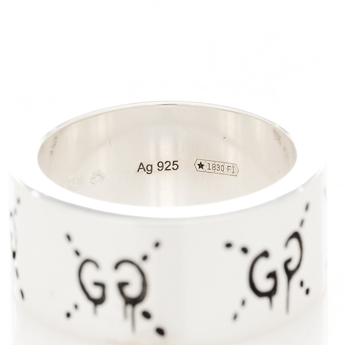 Sterling Silver GucciGhost Hamlet Skull Ring 51 5.75