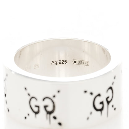Gucci Sterling Silver GucciGhost Hamlet Skull Ring 51 5.75 5 of 8