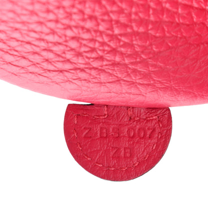 Hermes Taurillon Clemence Flipperball Sangle Evelyne TPM Framboise 8 of 11