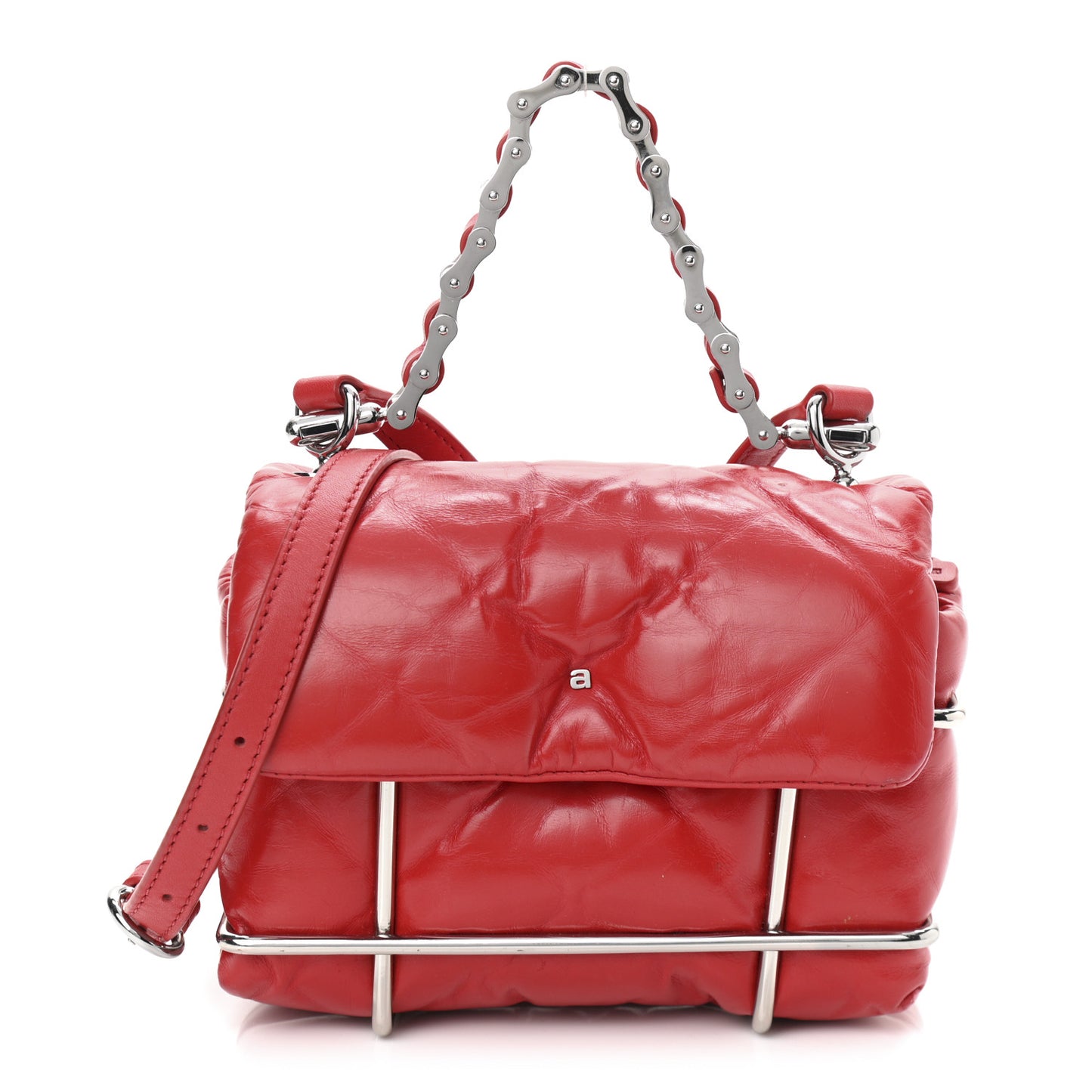 Calfskin Quilted Halo Xbody Bag Red