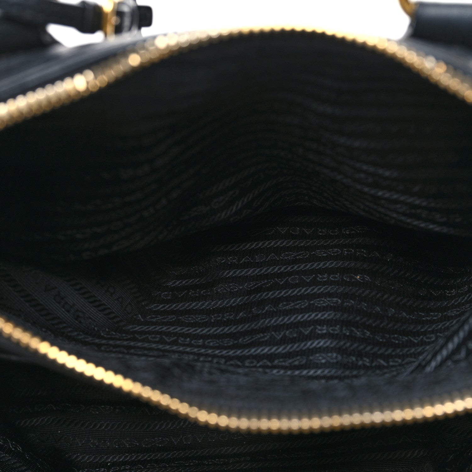 Prada Vitello Daino Large Double Zip Tote Black 6 of 16