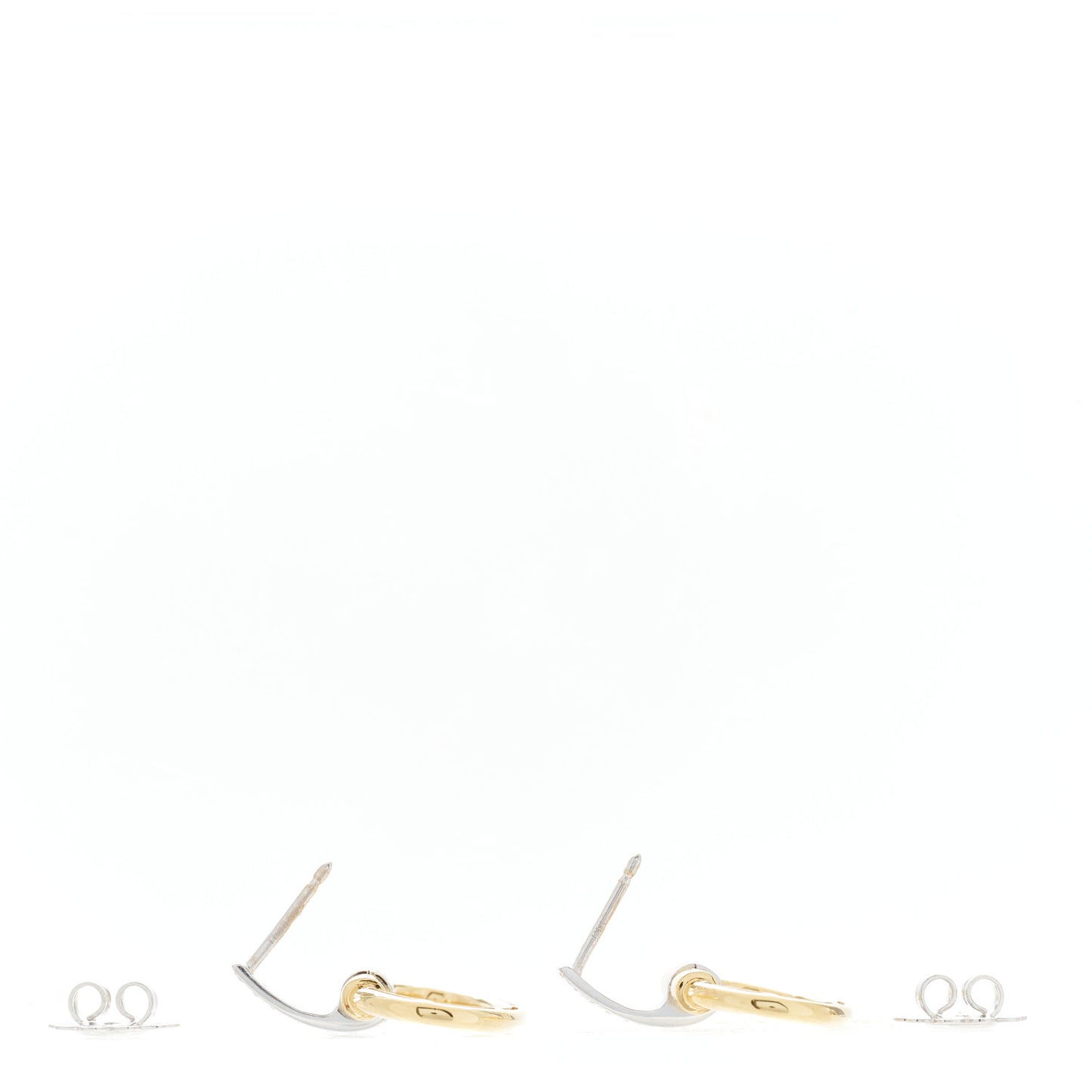 18K Yellow White Gold Diamond Classica Parisienne Oval Drop Earrings