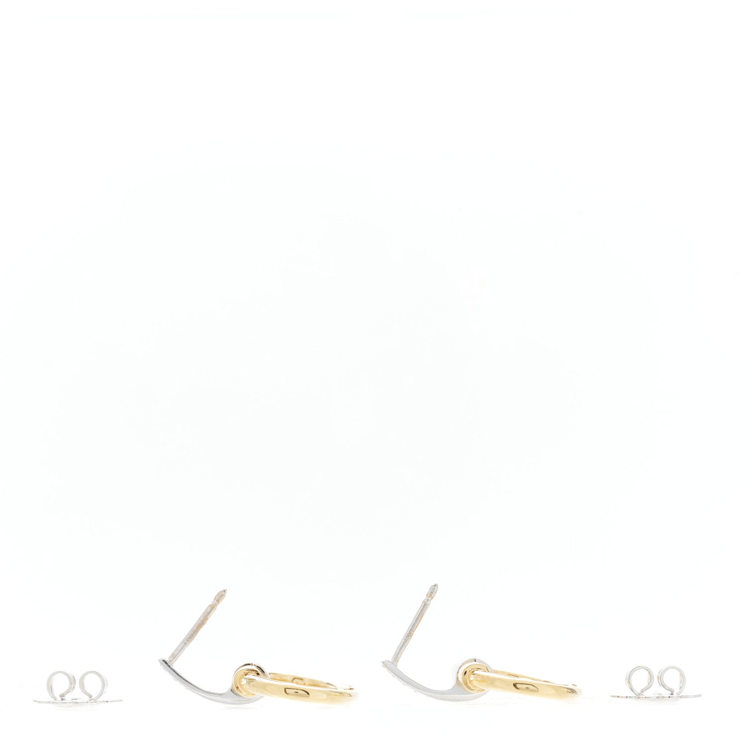 Roberto Coin 18K Yellow White Gold Diamond Classica Parisienne Oval Drop Earrings 3 of 5