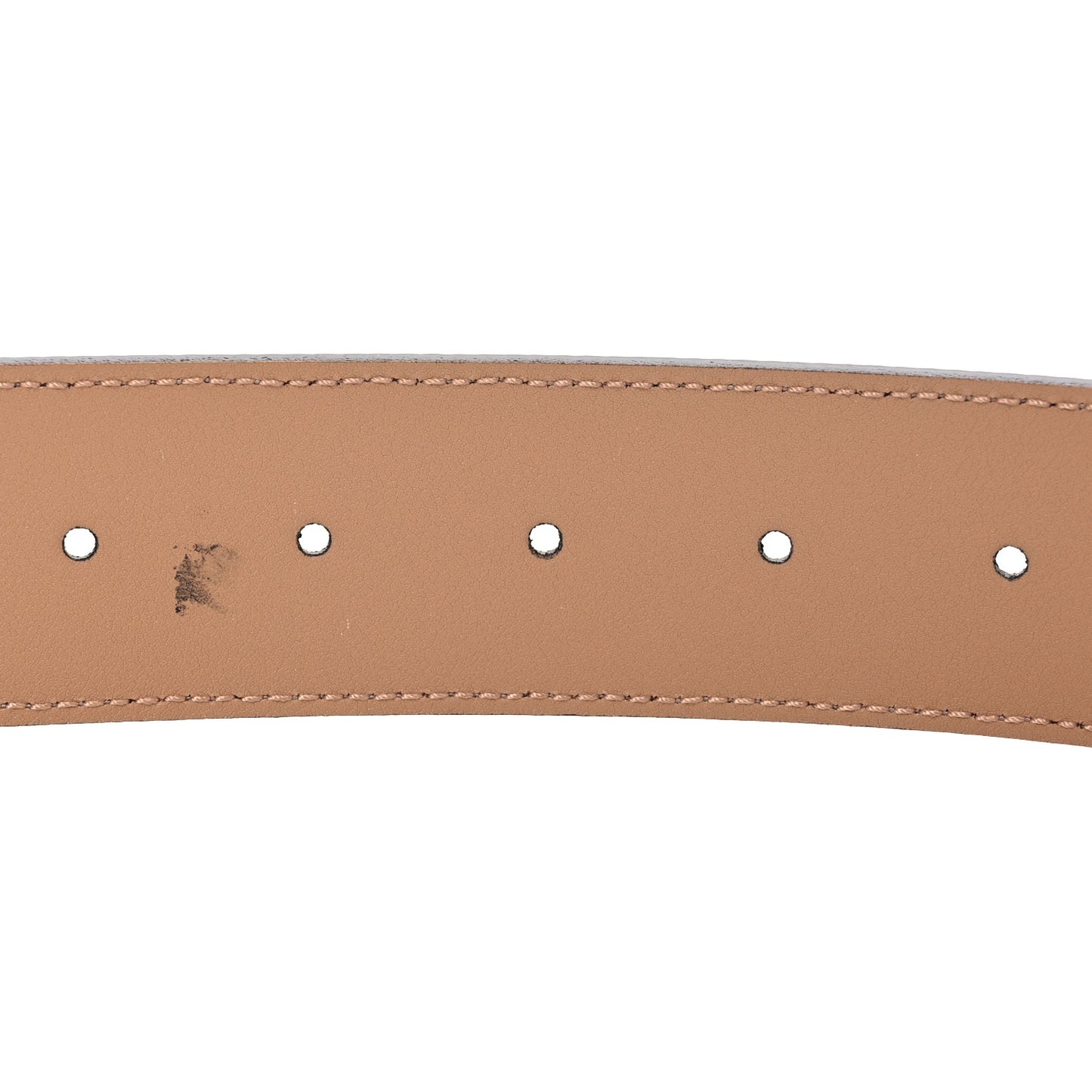 GG Supreme Monogram Plutone Calfskin Enamel Double G 40mm Belt 80 32 Beige Ebony Camelia
