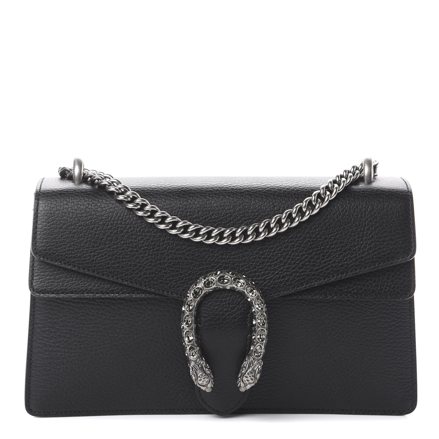 Gucci Pebbled Calfskin Small Dionysus Shoulder Bag Black 1 of 7