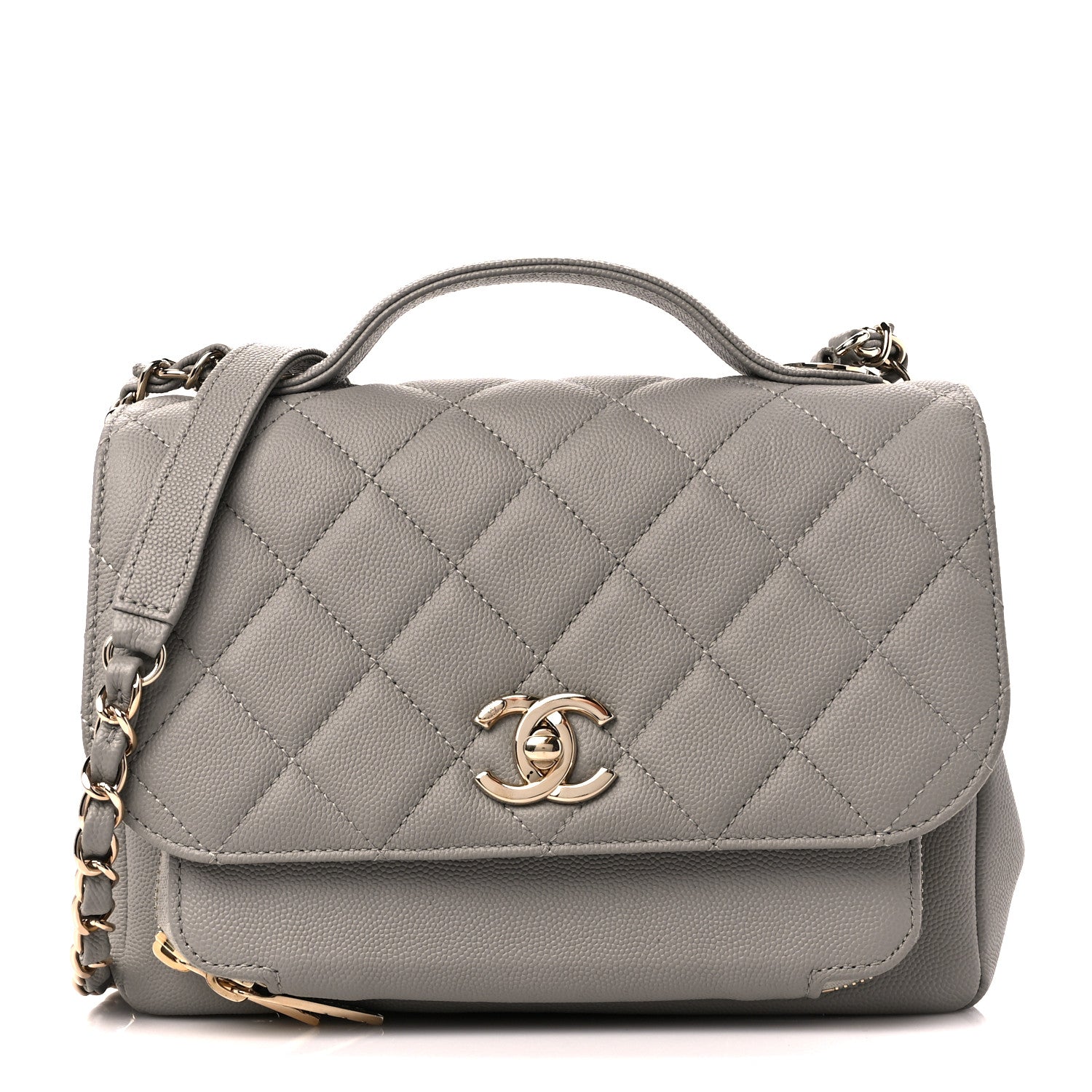 Chanel Caviar Quilted Medium Business Affinity Flap Grey 1 of 11