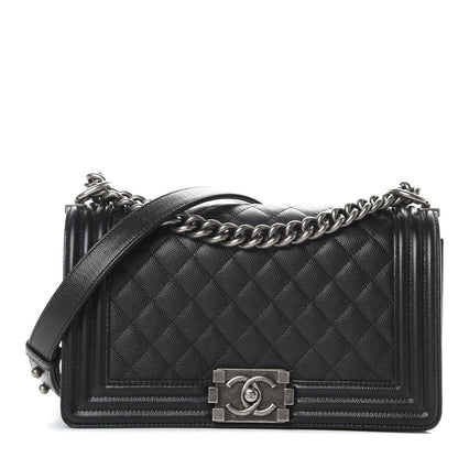 Chanel Caviar Quilted Medium Boy Flap Black 1 of 14
