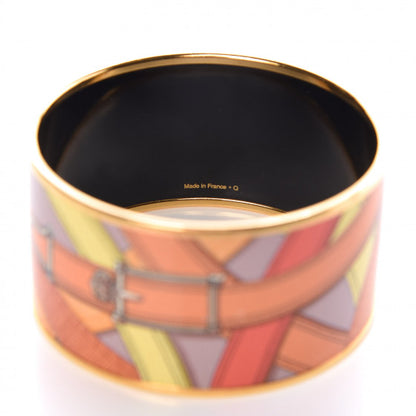 Hermes Enamel Printed Extra Wide Cavalcadour Bracelet 70 5 of 5