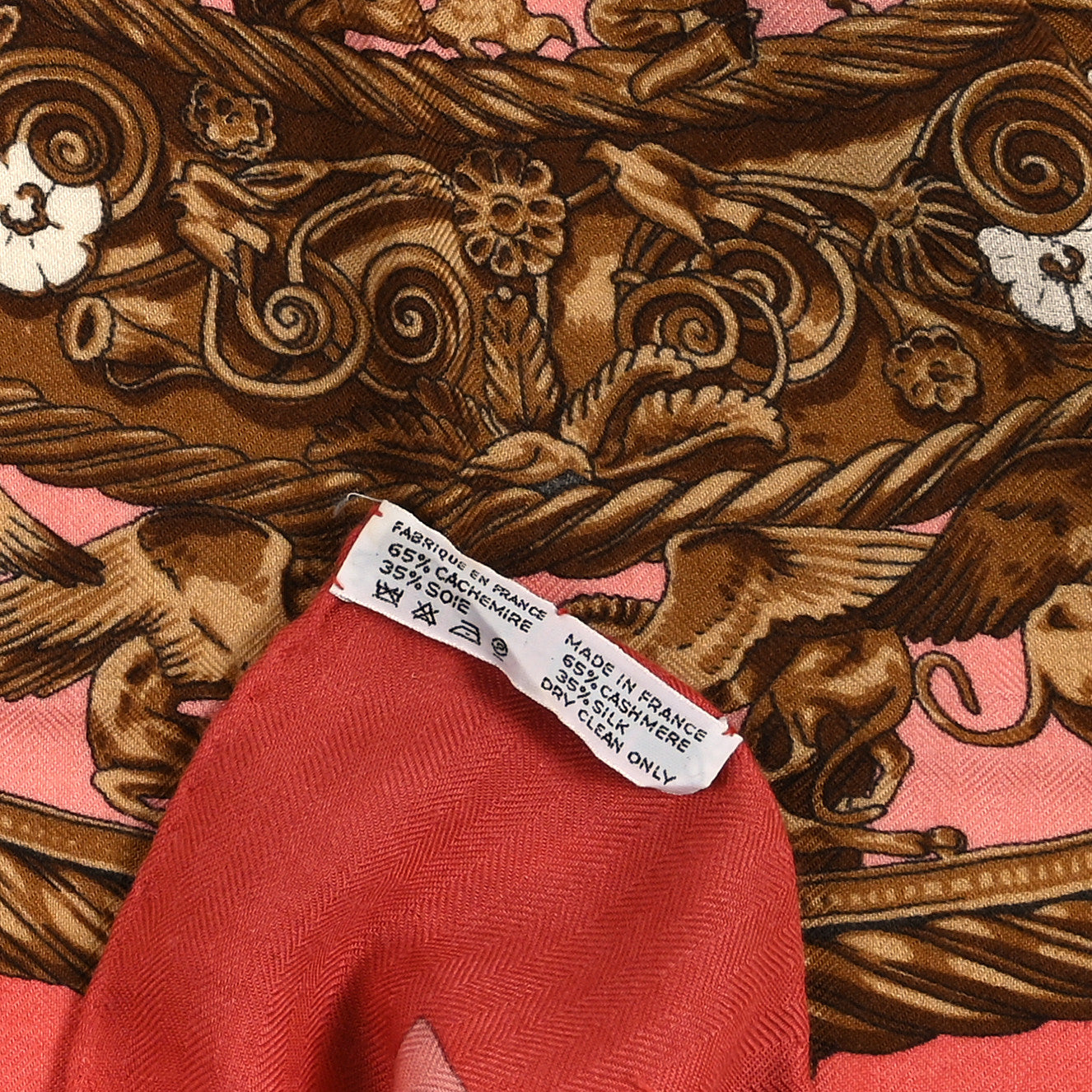 Silk Cashmere Les Cavaliers D'Or Scarf 140