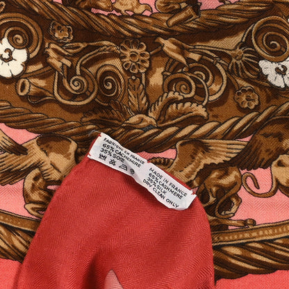 Hermes Silk Cashmere Les Cavaliers D'Or Scarf 140 4 of 5