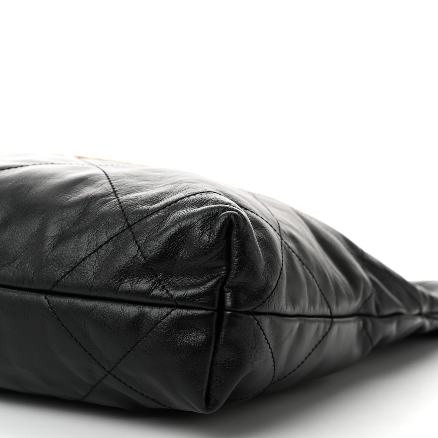 Shiny Calfskin Quilted Small Chanel 22 Black