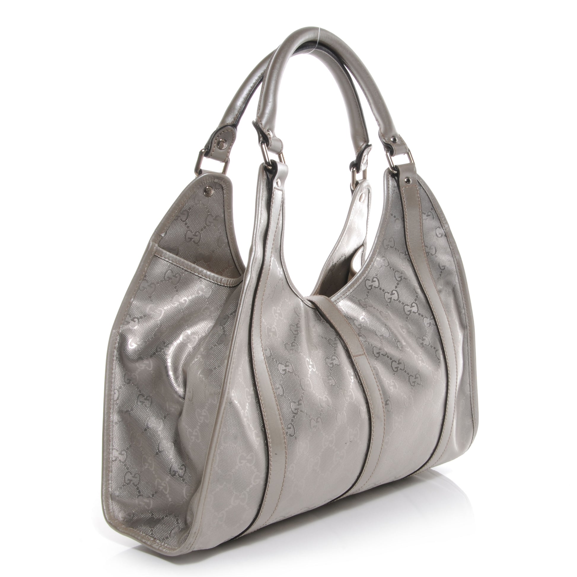 Gucci Imprime Monogram Medium Joy Shoulder Bag Silver 3 of 8