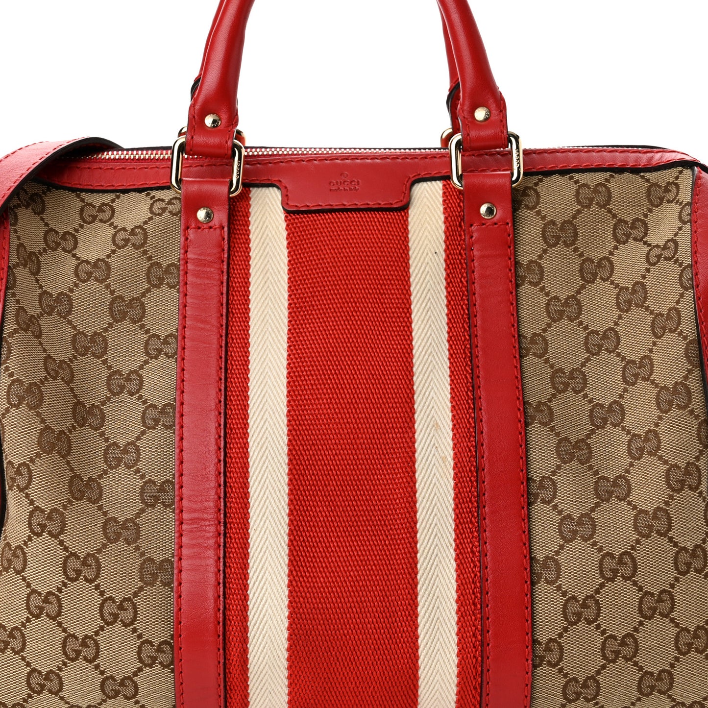 Monogram Vintage Web Medium Boston Red