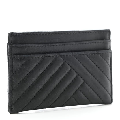 Chanel Lambskin Quilted CC Crossing Card Holder Black 3 of 8