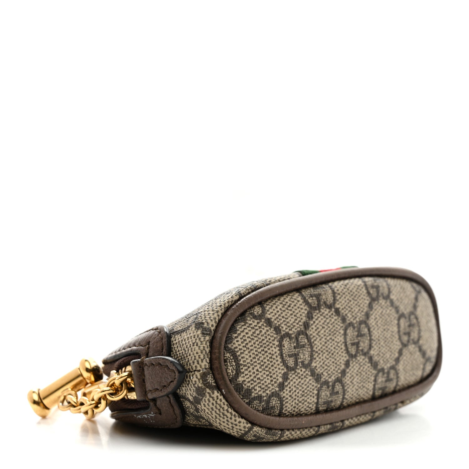 Gucci GG Supreme Monogram Web Ophidia Dome Key Pouch Beige New Acero 4 of 7