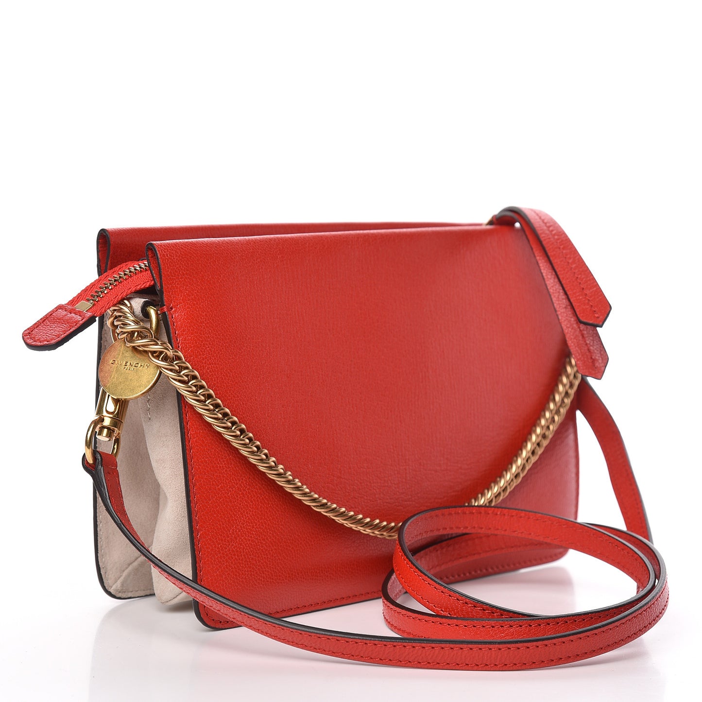 Goatskin Suede Cross 3 Crossbody Bag Red