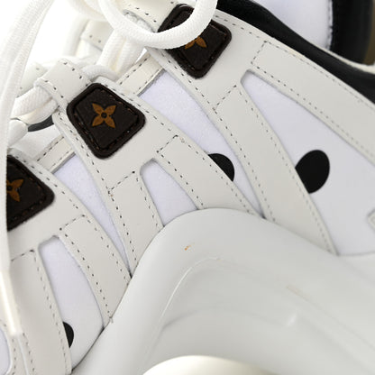 Louis Vuitton Calfskin Satin Printed Polka Dot Monogram LV Archlight Sneakers 39.5 White 10 of 10