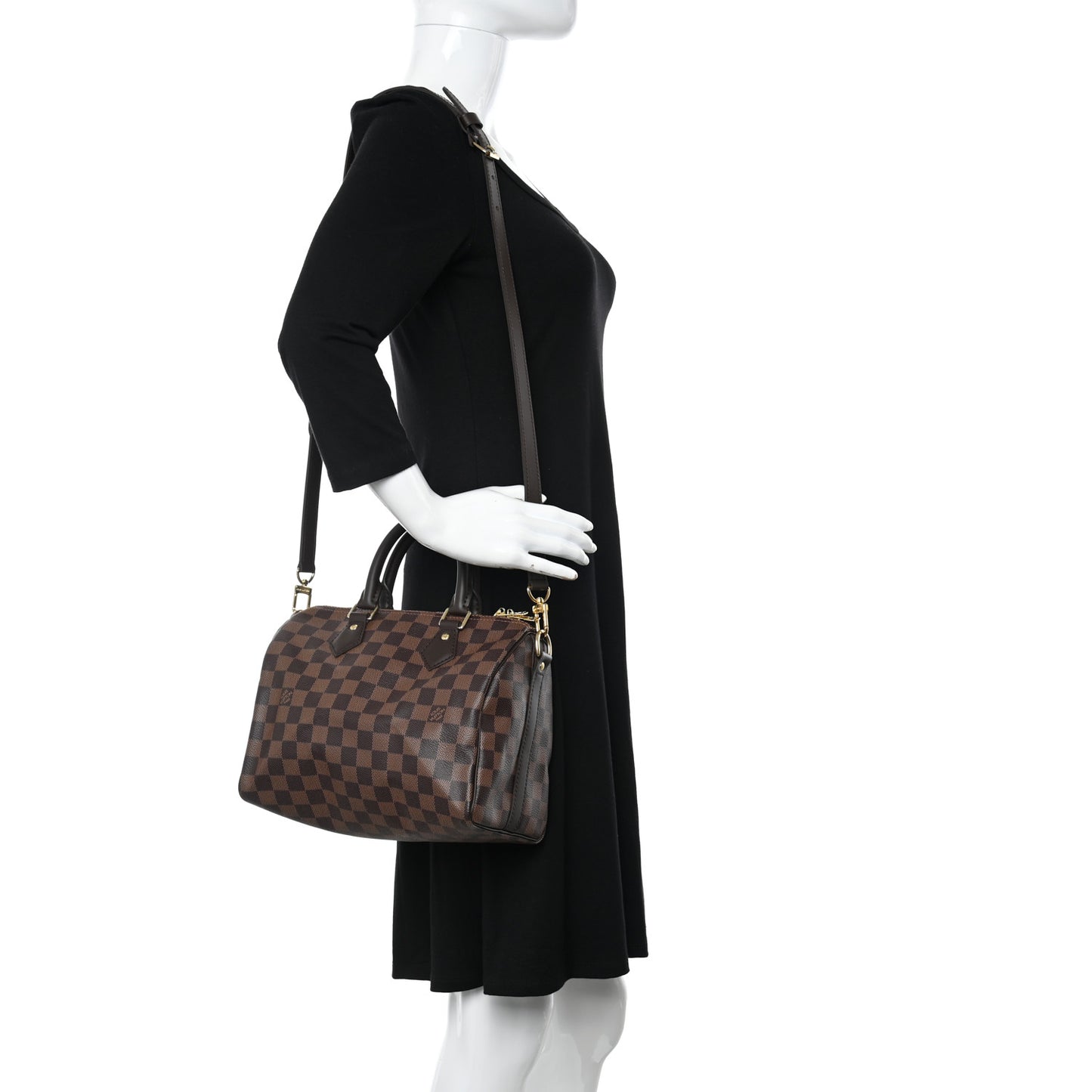 Damier Ebene Speedy Bandouliere 25