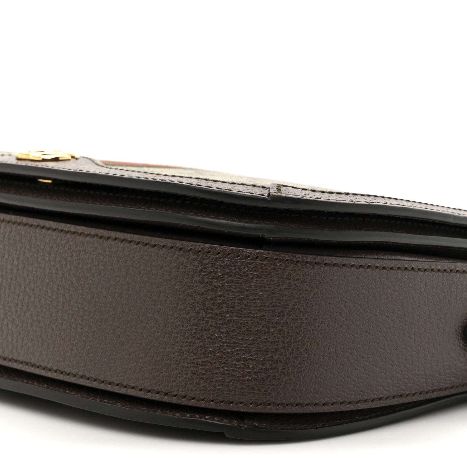 Gucci GG Supreme Monogram Web Small Ophidia Flap Messenger Bag Brown 9 of 12