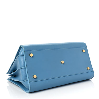 Saint Laurent Grained Calfskin Small Sac De Jour Light Blue 4 of 9