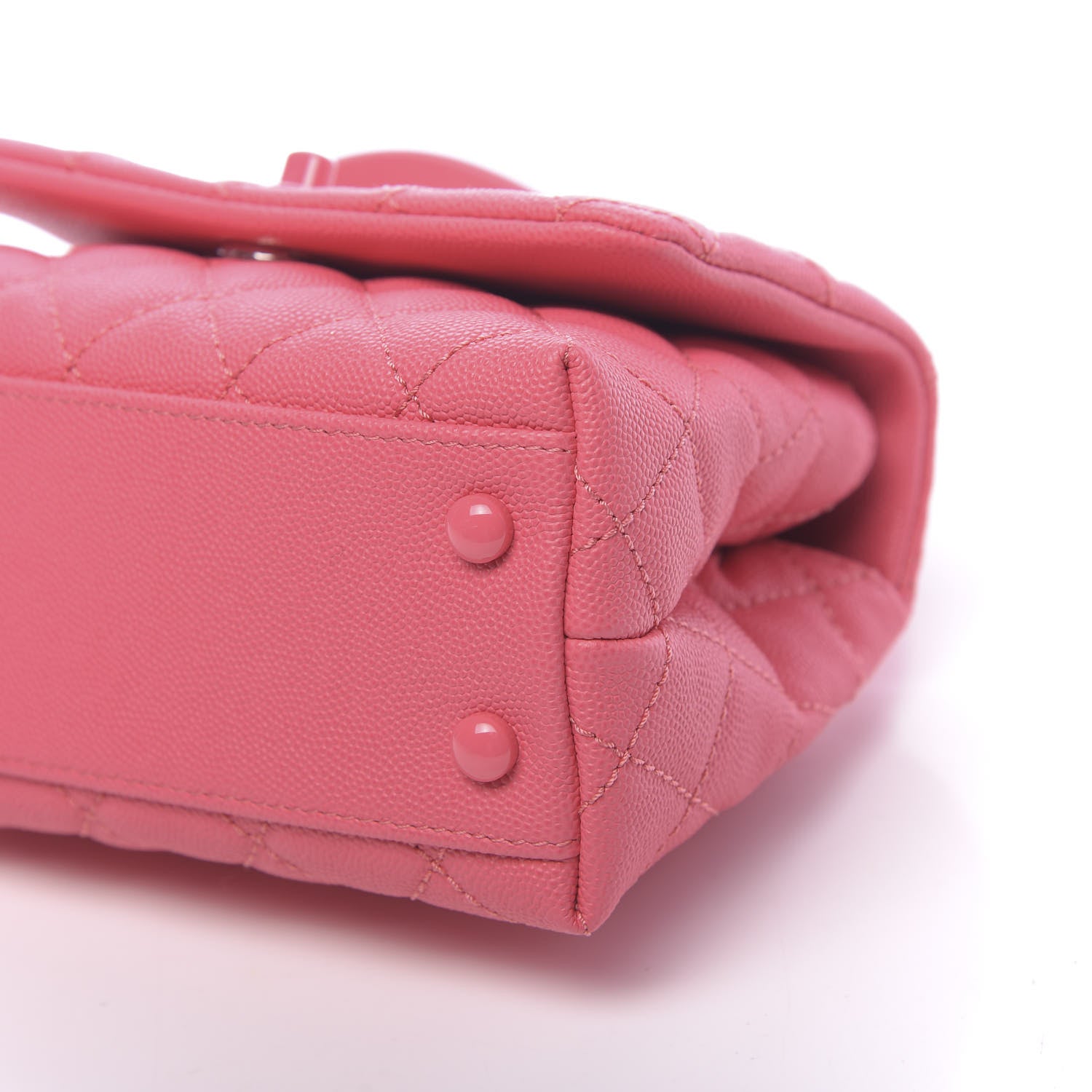 Chanel Caviar Quilted Incognito Extra Mini Coco Handle Flap Pink 10 of 10