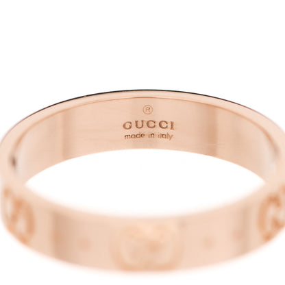 Gucci 18K Rose Gold 4mm Icon Thin Band Ring 53 6.25 4 of 7