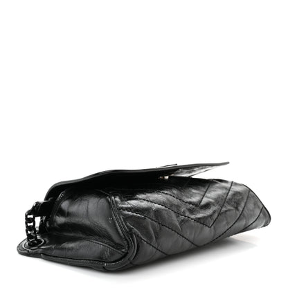 Saint Laurent Crinkled Calfskin Matelasse Monogram Niki Body Bag Black 4 of 10