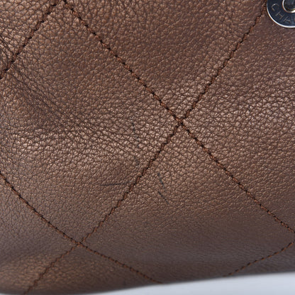 Chanel Metallic Calfskin Stitched Shoulder Bag Bronze 5 of 9