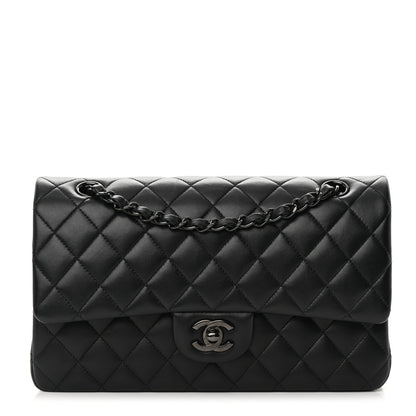Chanel Lambskin Quilted Medium Double Flap So Black 1 of 18