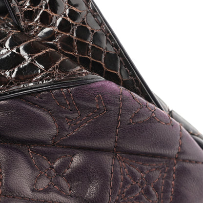 Louis Vuitton Monogram Vienna Alligator Sac Fermoir GM Aubergine 12 of 12
