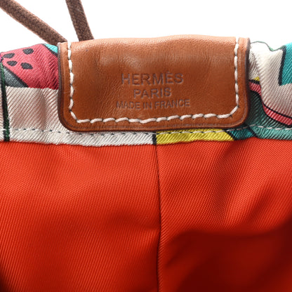 Hermes Silk On A Summer Day Fourbi 20 PM Pouch Tosca Bleu Paon 6 of 7