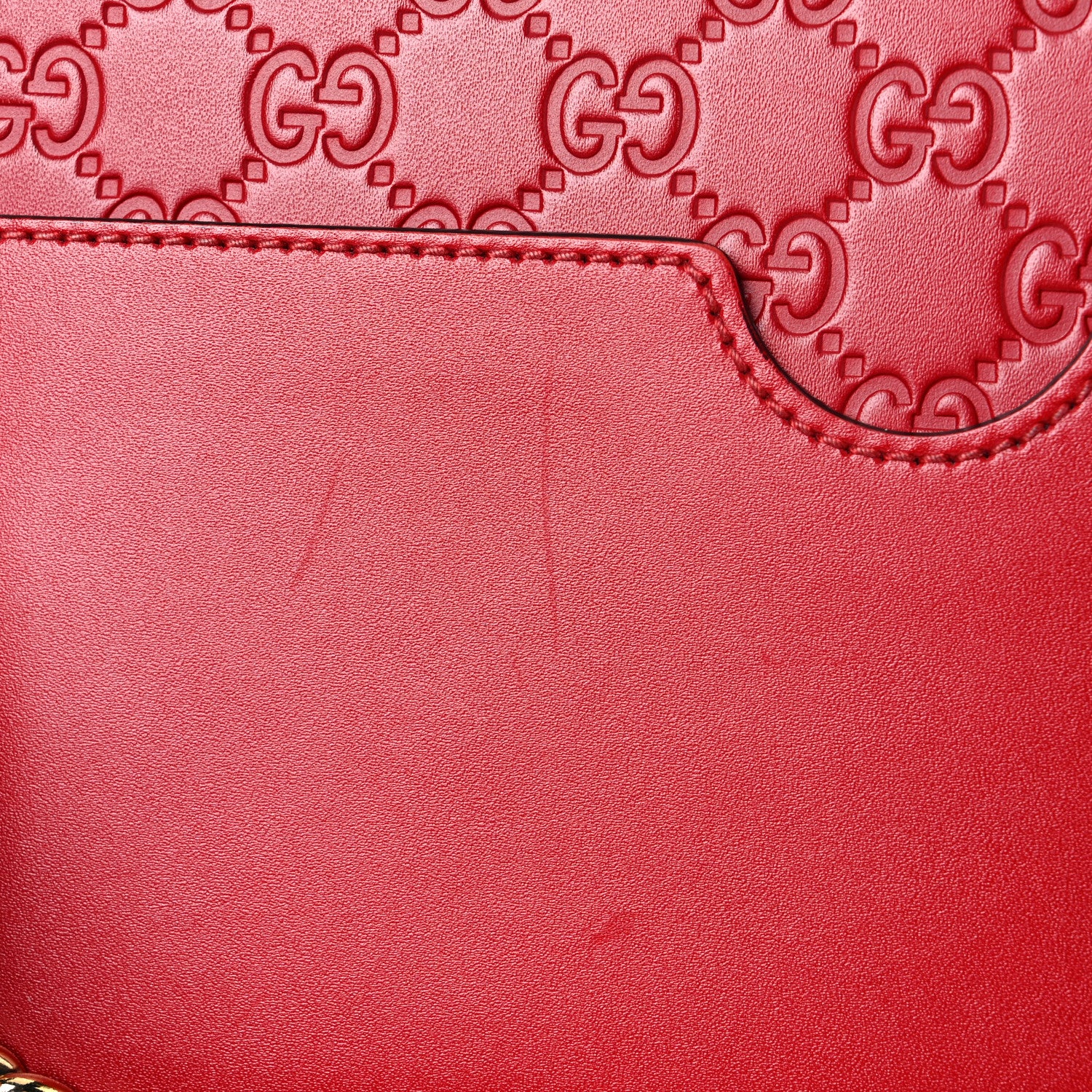 Gucci Guccissima Medium Padlock Shoulder Bag Hibiscus Red 22 of 23