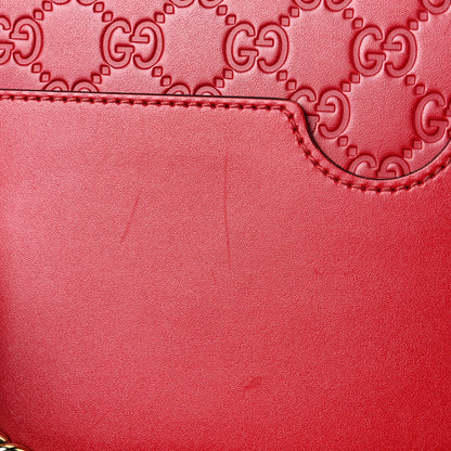 Gucci Guccissima Medium Padlock Shoulder Bag Hibiscus Red 22 of 23