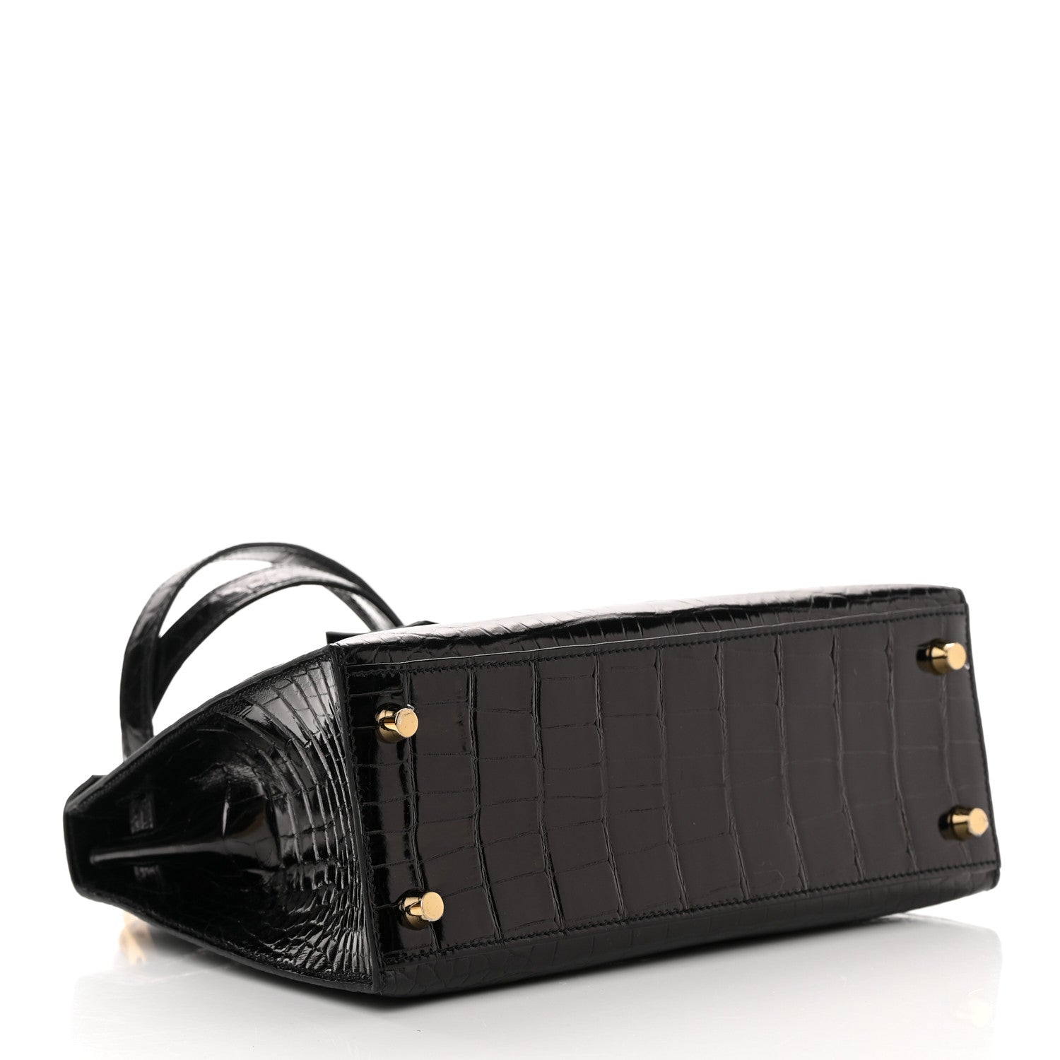 Hermes Shiny Alligator Kelly Sellier 25 Black 4 of 11