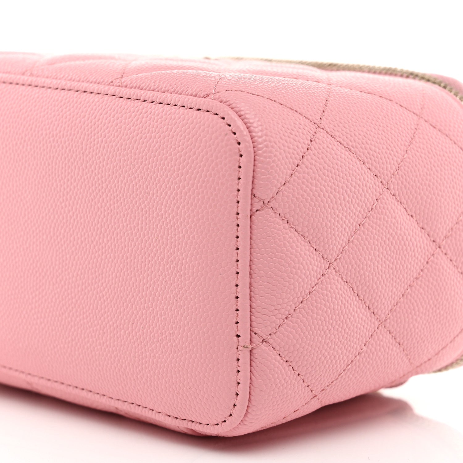 Chanel Caviar Quilted Small Vanity Case With Chain Pink 10 of 10