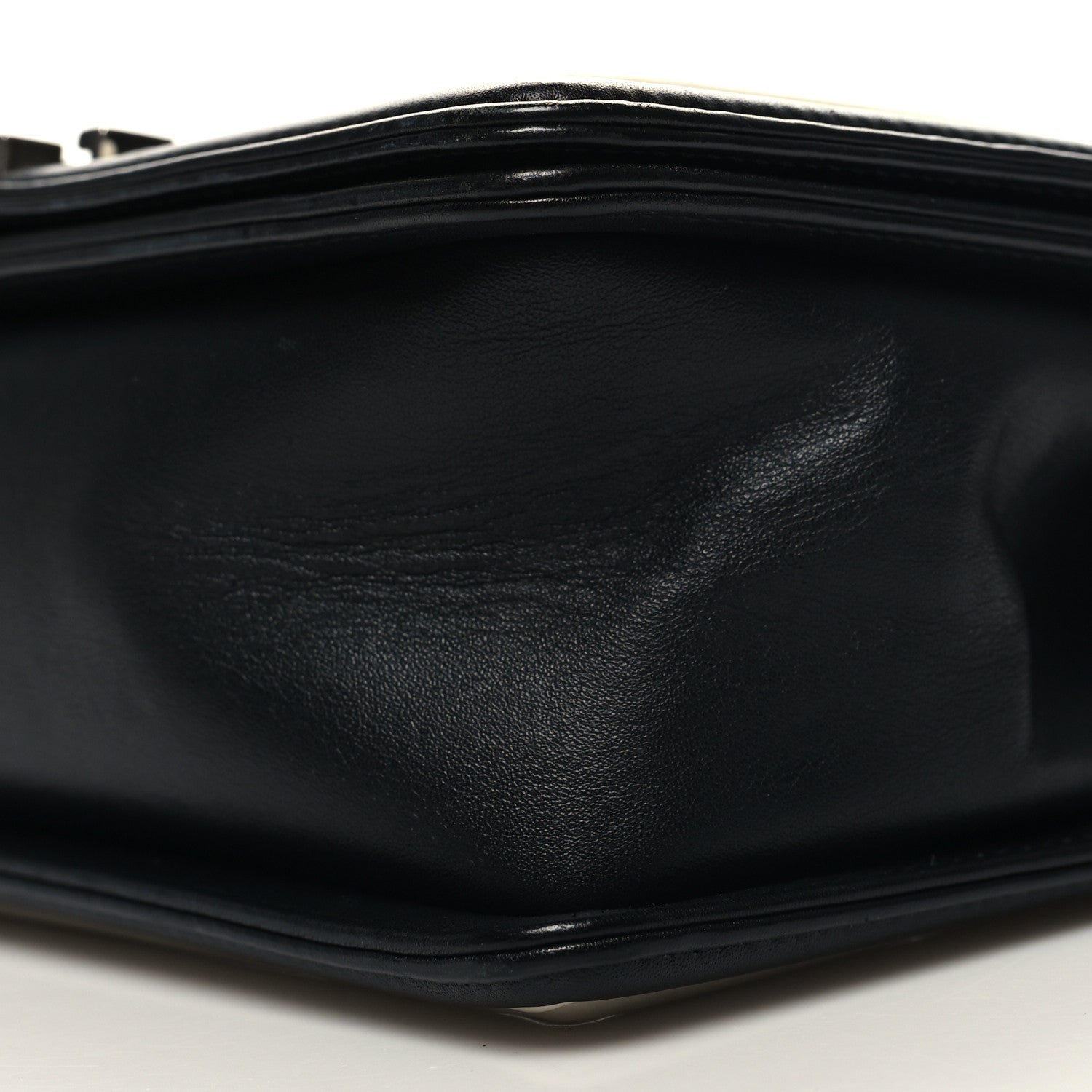 Chanel Calfskin Pleated Medium Boy In Rome Flap Black White 10 of 10