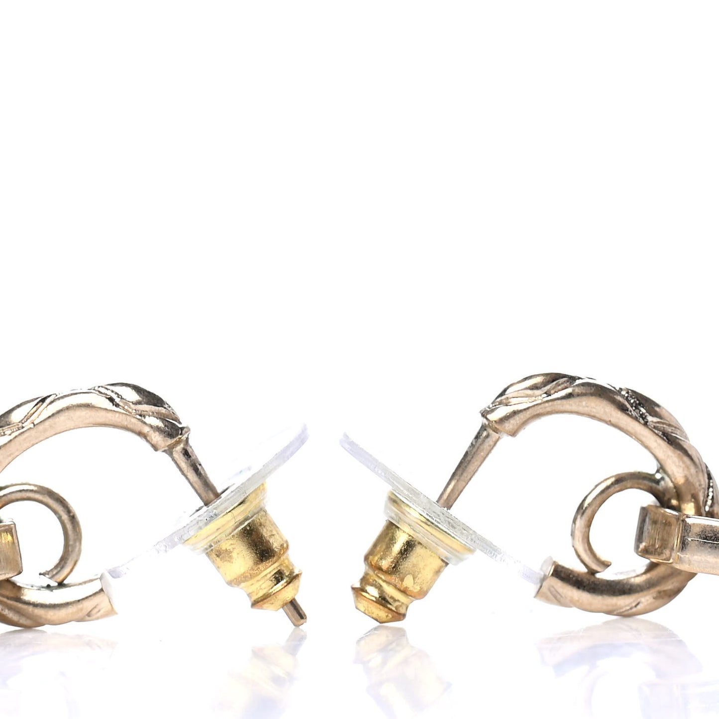 CC Tag Drop Earrings Gold