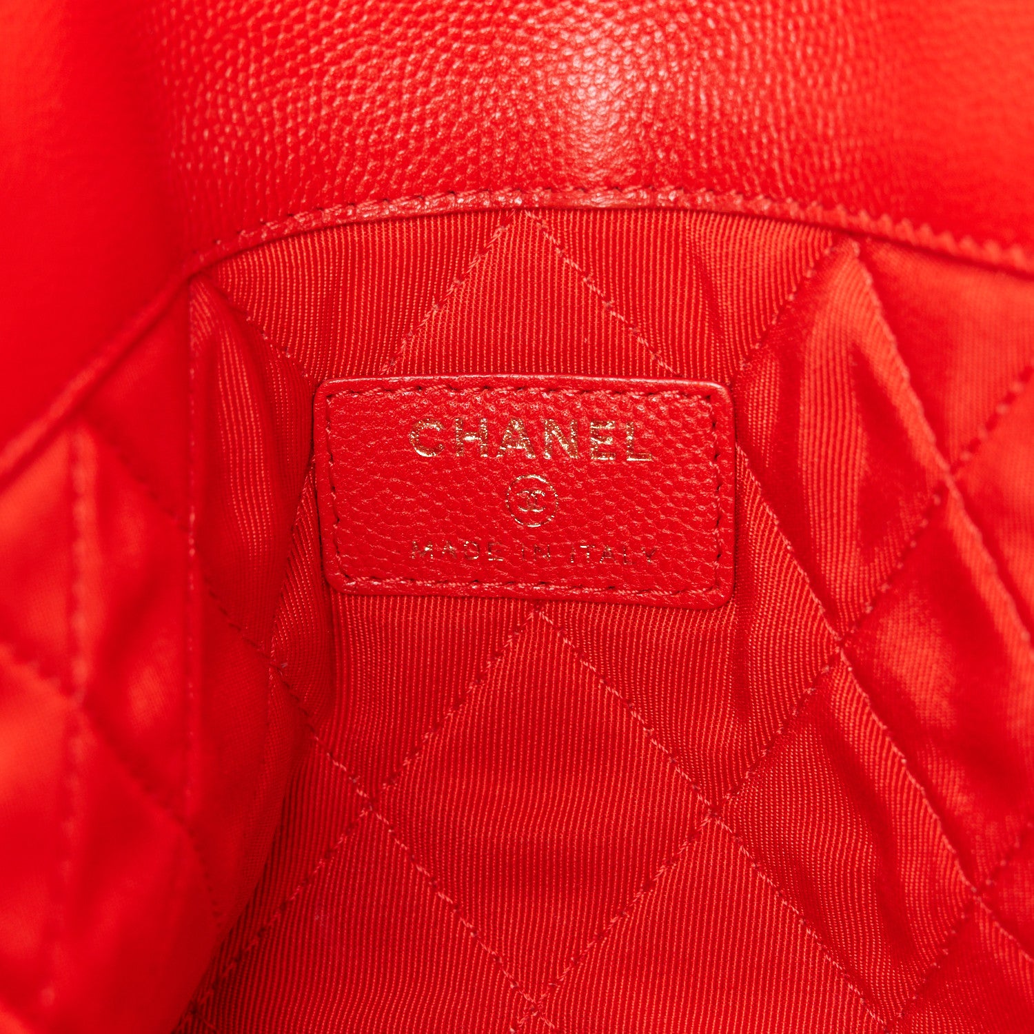 Chanel Caviar Quilted Medium Golden Class Pouch Red 6 of 8