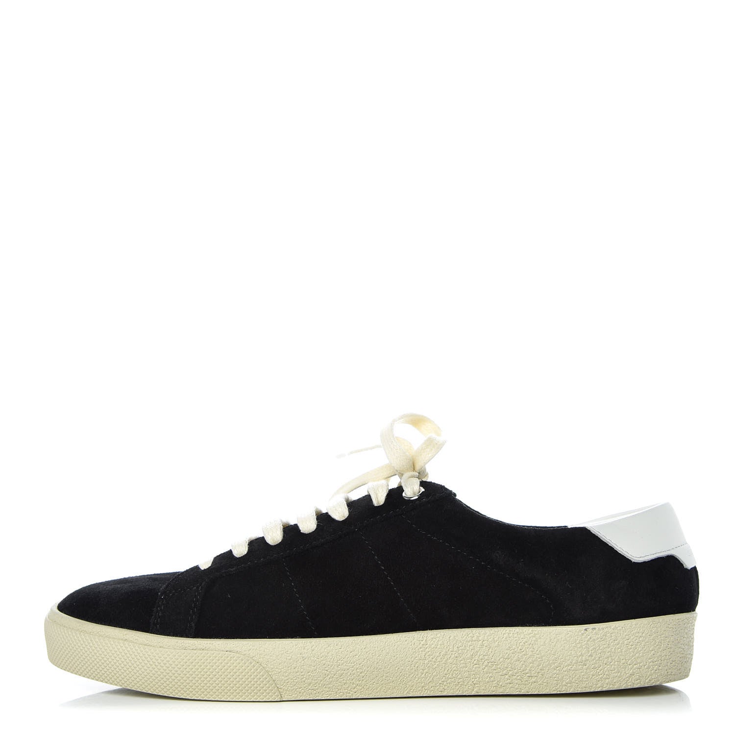Saint Laurent Distressed Suede Womens Court Classic Sneakers 39 Black 1 of 9