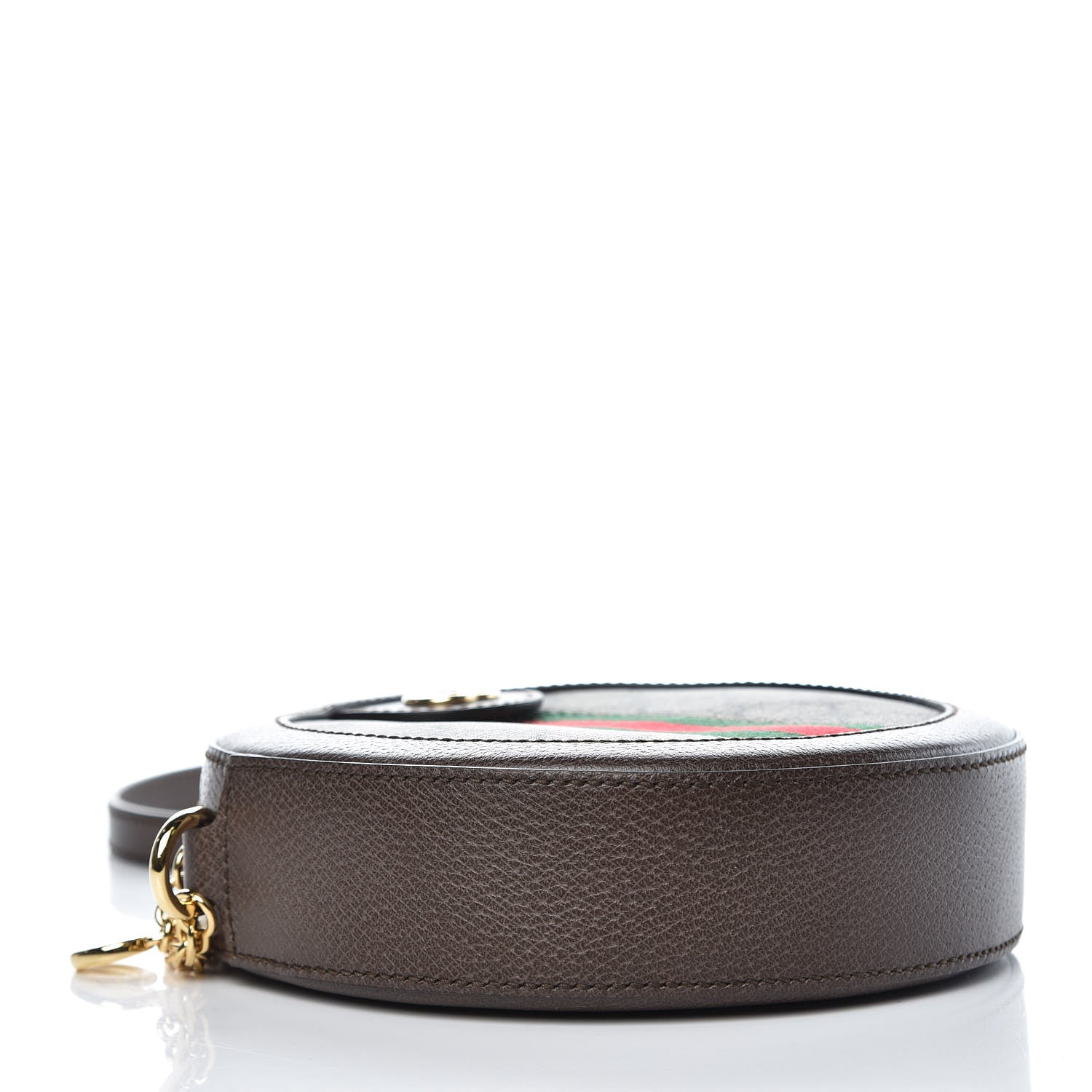 Gucci GG Supreme Monogram Web Mini Ophidia Round Shoulder Bag Brown 4 of 8