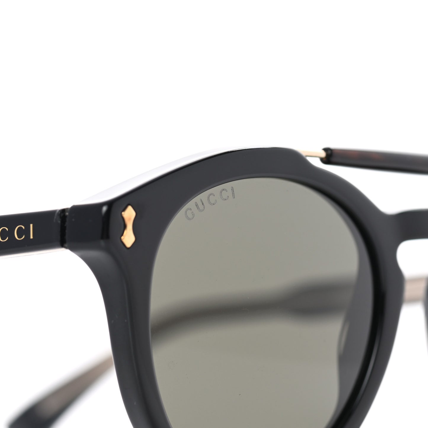 Round Avana Sunglasses GG0124SA Black Tortoise